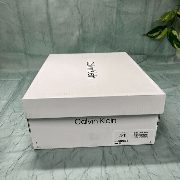 Calvin Klein Women's Sizzle High Block Heel Dress Sandals - Orange 10M - Picture 5 of 6